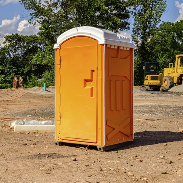 how often are the porta potties cleaned and serviced during a rental period in Floodwood